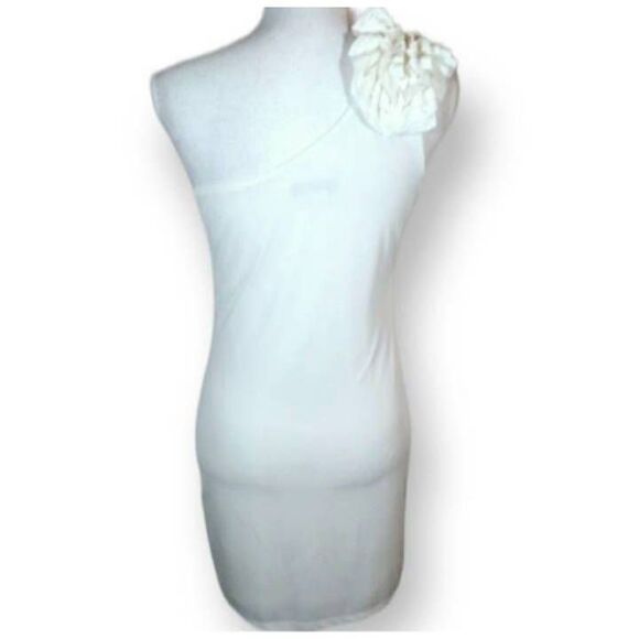 FOREVER 21 WHITE/CREAM OFF-THE-SHOULDER DRESS SZ.L EUC. - Picture 6 of 8